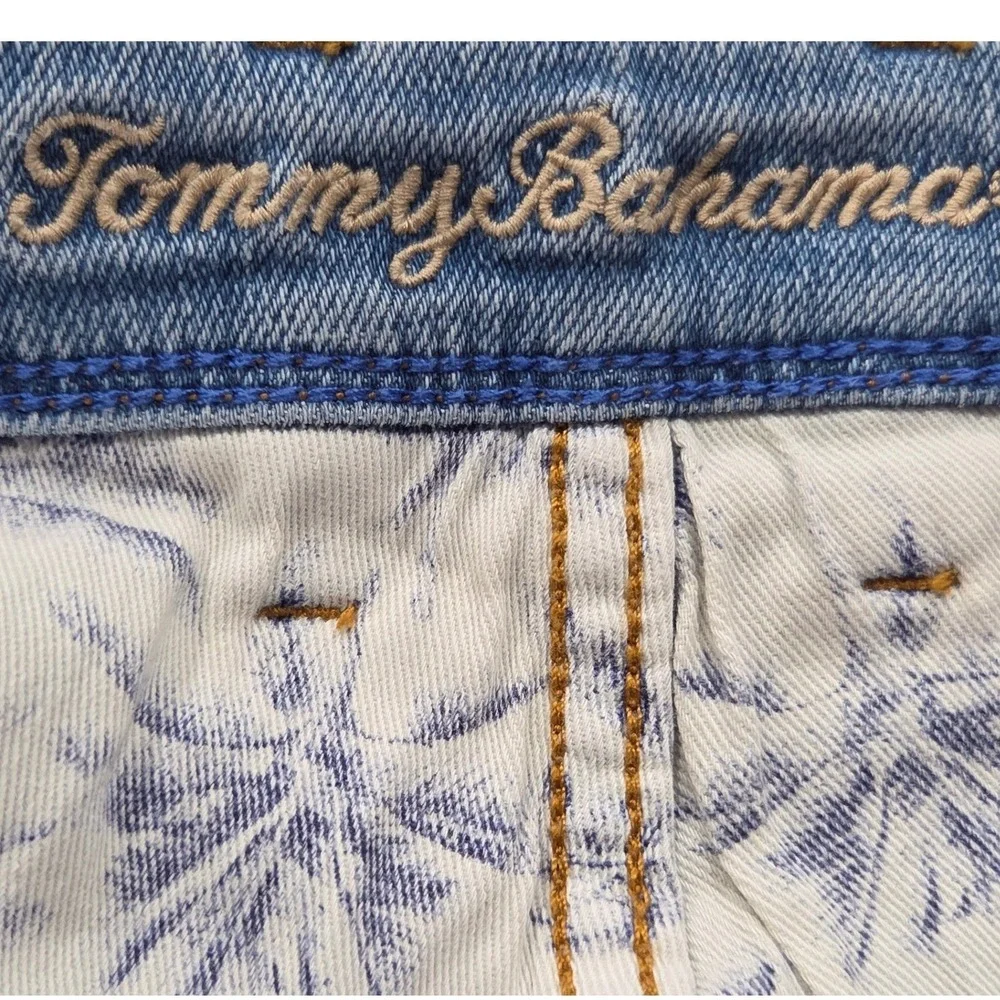 Tommy Bahama Indigo Palms Jeans Men 48x30 Light Wash Straight Stretch Blue Denim